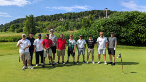 Group of people on golf course