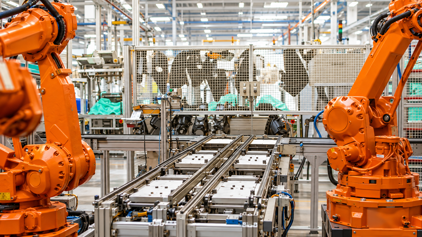 Symmetric Robotic Assembly Line